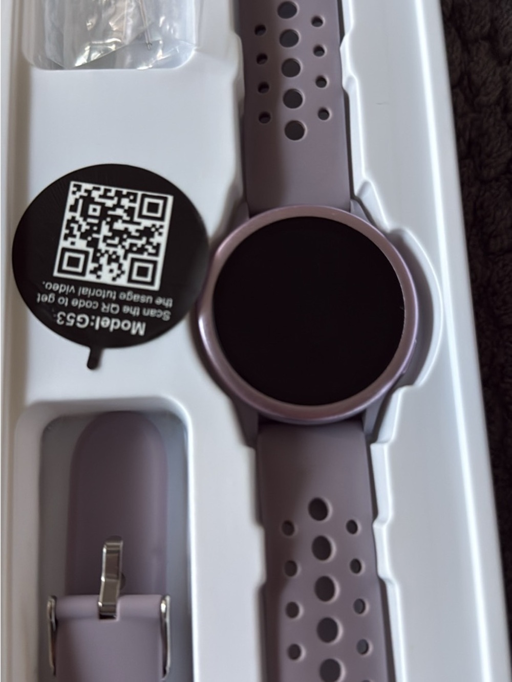 Lavender Smartwatch with Extra Strap - Picture 10 of 12